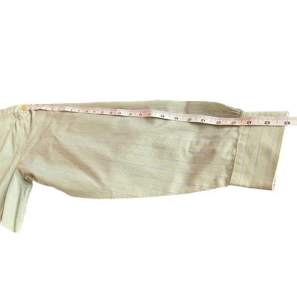 Vintage Brooks Brothers Botton Down Long Sleeve Green Dress Shirt Size 15-4/5 - Picture 9 of 10